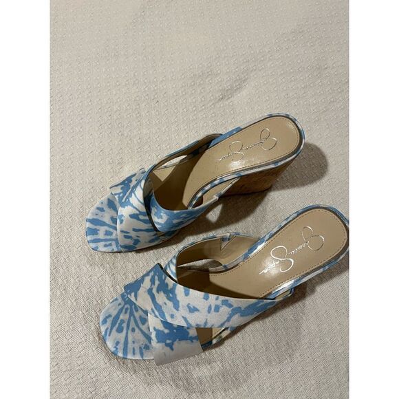 New Jessica Simpson blue and white Wedges - Picture 6 of 6